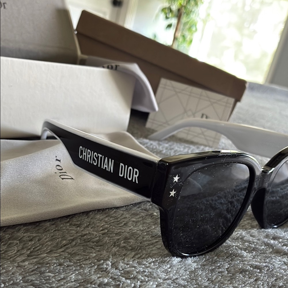 Dior Star-Embellished Black Sunglasses